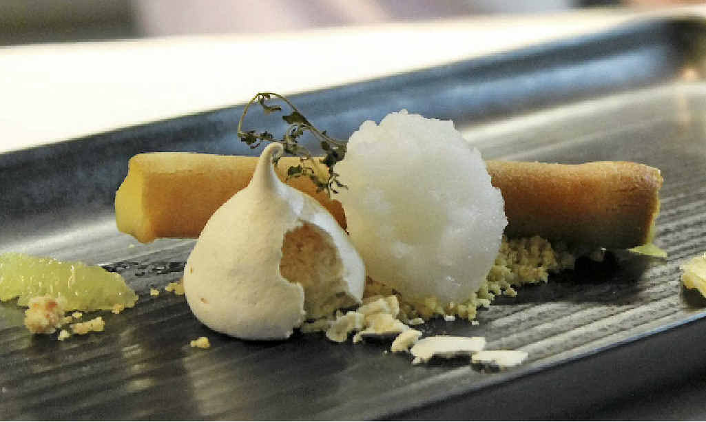 Ash Martin's deconstructed lemon curd tart. Ash Martin's deconstructed lemon curd tart.